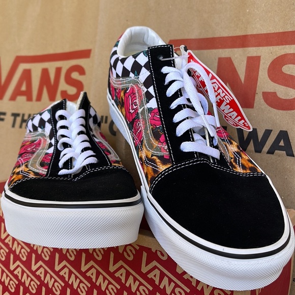 Vans Old Skool Rose Animal check True White/Multi WMNS sneakers - Picture 8 of 16